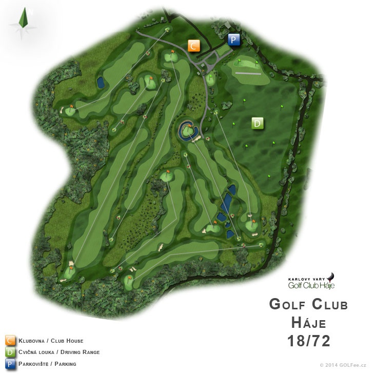 Golf club Háje Map