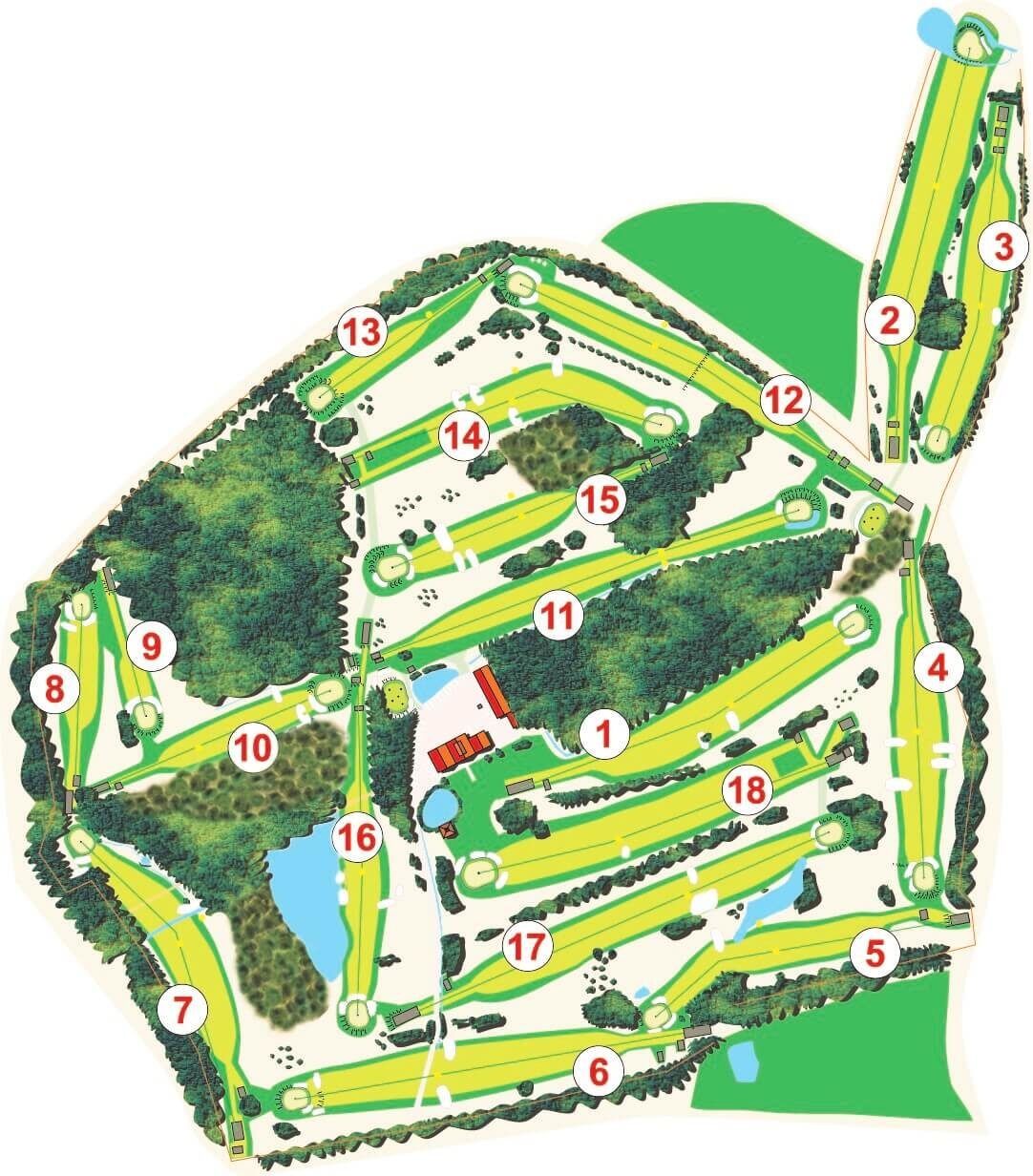 Golfplatz Karte - Royal Golf Club Mariánské Lázně